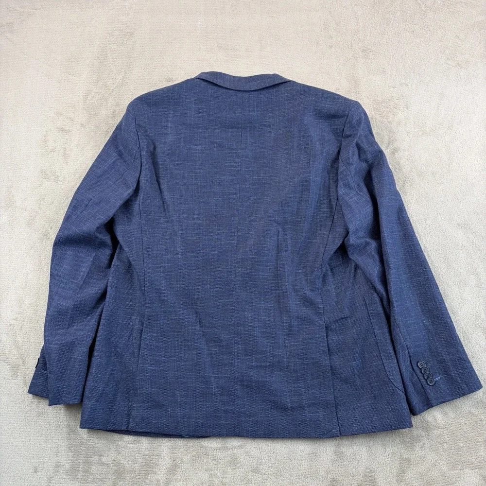 Tailorbyrd Stretch Fabric Sport Coat Blazer in Denim Blue Men 44R‎ 2-Button NWT